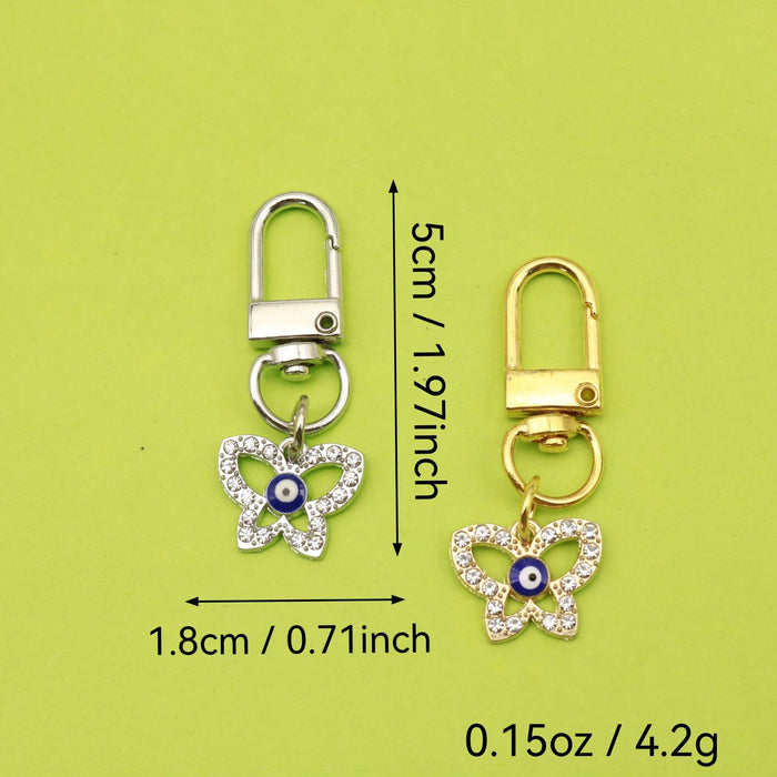 Zinc Alloy Blue Evil Eye Good Luck Keychain Bag Charm