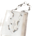 Vintage Light Luxury Faux Pearl Tiger Eye Beaded Geometric Round Sweater Necklace For Women view 5