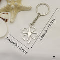 Metal Colorful Four Leaf Clover Keychain Lucky Bag Charm Gift view 2