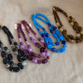Light Luxury Acrylic Double Layer Irregular Geometric Beaded Sweater Necklace view 4