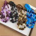 Light Luxury Acrylic Double Layer Irregular Geometric Beaded Sweater Necklace view 2