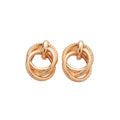 Minimalist Irregular Round Multi Layer Iron Metal Stud Earrings With Silver Pins For Women view 5