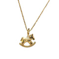 Light Luxury Copper Horse Pendant Sweater Necklace Vintage Chinese Style Daily Collarbone Chain view 5