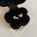 Stainless Steel Cute Crab Stud Earrings Cartoon Animal Light Luxury Niche Design Jewelry view 3