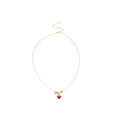 18K Gold Plated Copper Mother Of Pearl Heart Pendant Necklace For Women, Minimalist Old Money Style view 5