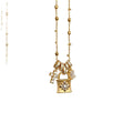 Copper Zircon Lock Cross Pendant Sweater Necklace Geometric Light Luxury Clavicle Chain view 5