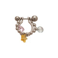 Artificial Crystal Star Double Layer Stud Earrings Sweet Cool Light Luxury Fashion Ear Jewelry view 5