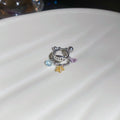 Artificial Crystal Star Double Layer Stud Earrings Sweet Cool Light Luxury Fashion Ear Jewelry view 4