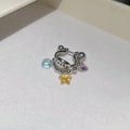Artificial Crystal Star Double Layer Stud Earrings Sweet Cool Light Luxury Fashion Ear Jewelry view 2