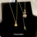 Light Luxury Copper Zircon Lucky Bag Heart Necklace, Vintage Chinese Style Geometric Clavicle Chain view 4