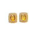 Alloy Square Rhinestone French Vintage Court Style Stud Earrings Light Luxury Jewelry view 5