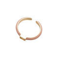 Korean Style Copper Open Ring With Enamel Square Zircon Geometric Light Luxury Design view 5