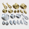 Vacuum Plated Stainless Steel Geometric Irregular Stud Earring Base With Loop No Back Stopper Stud Earrings view 2