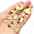 Vacuum Plated Stainless Steel Geometric Irregular Stud Earring Base With Loop No Back Stopper Stud Earrings view 4