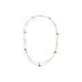 Korean Light Luxury Copper Zircon Multi Layer Tassel Geometric Sweater Necklace For Women view 5