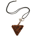Plush Triangle Pendant Sweater Necklace Retro Maillard Style Geometric Light Luxury Choker view 5