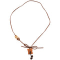 Vintage Light Luxury Wood Bead Bear And Star Pendant Sweater Necklace For Women view 5
