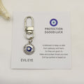 Metal Blue Evil Eye Good Luck Keychain Key Ring Gift view 1