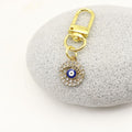 Metal Blue Evil Eye Good Luck Keychain Key Ring Gift view 3