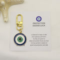 Zinc Alloy Blue Evil Eye Keychain Good Luck Gift view 1