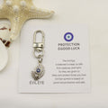 Zinc Alloy Evil Eye Keychain for Good Luck Gift view 2