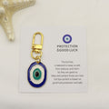 Metal Blue Evil Eye Keychain Protection Good Luck Gift view 1