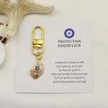 Metal Blue Evil Eye Protection Keychain Good Luck Gift view 6