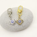 Metal Blue Evil Eye Protection Good Luck Keychain Gift view 3