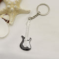 Metal Electric Guitar Keychain Colorful Epoxy Key Ring Gift view 7