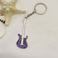 Metal Electric Guitar Keychain Colorful Epoxy Key Ring Gift view 6