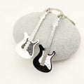 Metal Electric Guitar Keychain Colorful Epoxy Key Ring Gift view 3