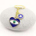 Evil Eye Heart Drop Earrings view 3