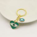 Evil Eye Heart Drop Earrings view 4