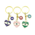 Evil Eye Heart Drop Earrings view 5