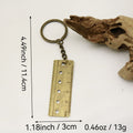 Zinc Alloy Mini Vernier Caliper Keychain Portable Tool Key Ring view 2