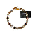 18K Gold Plated Copper Zircon Geometric Heart Quadrilateral Light Luxury Bangle For Women view 5