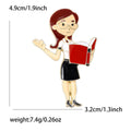 Alloy Enamel Teacher Brooch Pin For Creative Clothing Accessories view 4