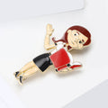 Alloy Enamel Teacher Brooch Pin For Creative Clothing Accessories view 2