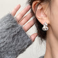 Light Luxury Faux Pearl Zircon Hollow Gourd Drop Earrings With Silver Pins view 2