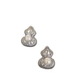 Light Luxury Faux Pearl Zircon Hollow Gourd Drop Earrings With Silver Pins view 5
