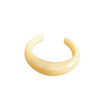 European American Style Smooth Iron Open Cuff Bangle, Round Minimalist Light Luxury Commuter Jewelry view 5