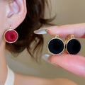 Retro Minimalist Round Flocked Faux Pearl Ear Cuff Earrings For Women view 1