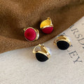 Retro Minimalist Round Flocked Faux Pearl Ear Cuff Earrings For Women view 4