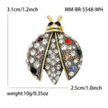 Metal Alloy Enamel Rhinestone Ladybug Brooch Pin For Clothing view 5