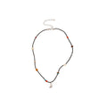 Vintage Ethnic Artificial Crystal Beaded Pendant Necklace With Round Geometric Charm view 5