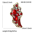 Alloy Rhinestone Glass Brooch Pin For Fashion Apparel view 3