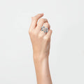 Pastoral Micro Pave Orchid Ring For Women Cream Sweet Girl Forest Style Oil Painting Jewelry view 3