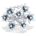 Pastoral Micro Pave Orchid Ring For Women Cream Sweet Girl Forest Style Oil Painting Jewelry view 2
