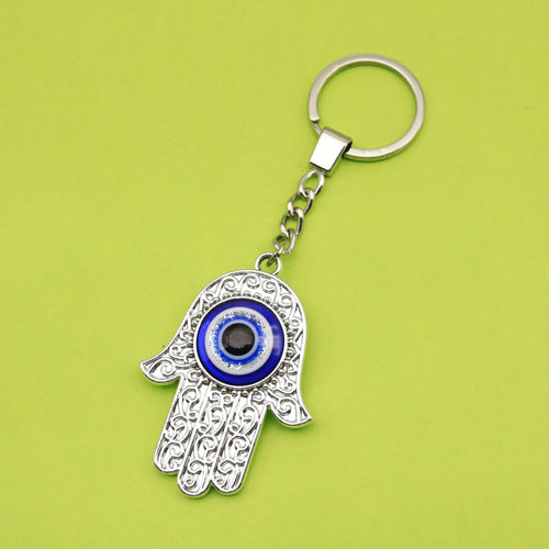 Metal Evil Eye Hand Keychain Bag Charm Gift