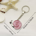 Metal Snail Keychain Bag Charm Car Accessory Gift view 2